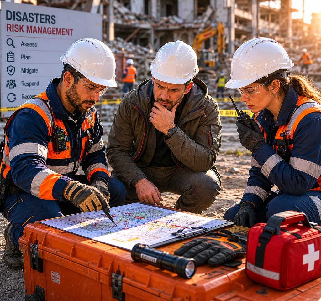 Disaster risk management planning at an emergency site