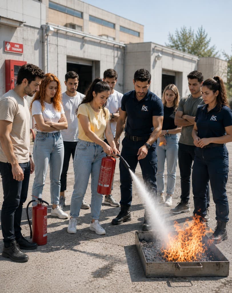 Fire extinguisher practical training